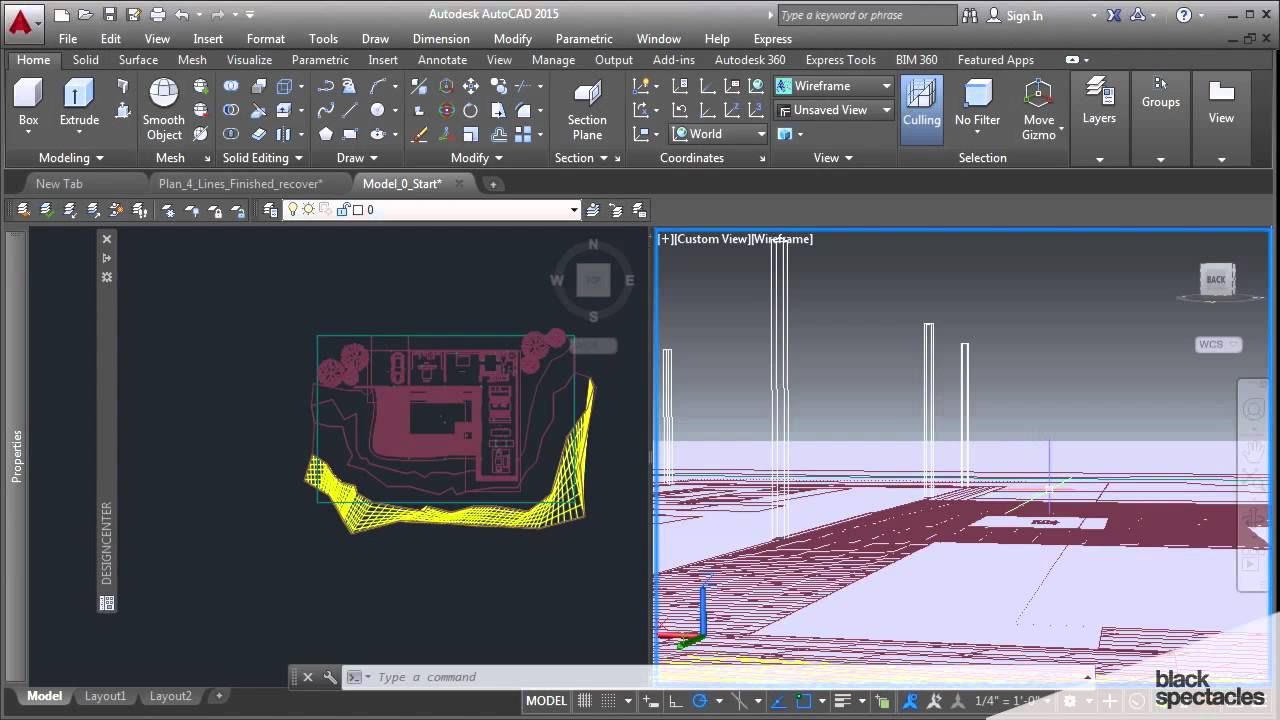 Extruding Shapes and creating a Perspective View AutoCAD 