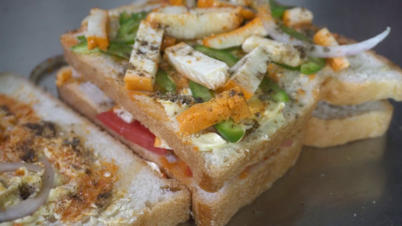 Amazing Paneer Tikka Sandwich Recipe making Process | Indian Street Food | Crazy For Indian Food