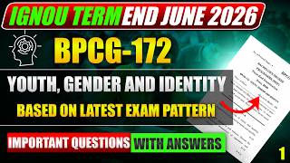 BPCG 172 Important Questions In English | IGNOU BPCG 172 Important Questions June 2026 | BPCG 172