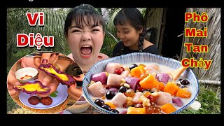 Huỳnh Như Vlogs đu trend TIKTOK làm bánh Khoai Lang Cheese tan chảy Chè Khoai lang Ăn chơi mùa dịch