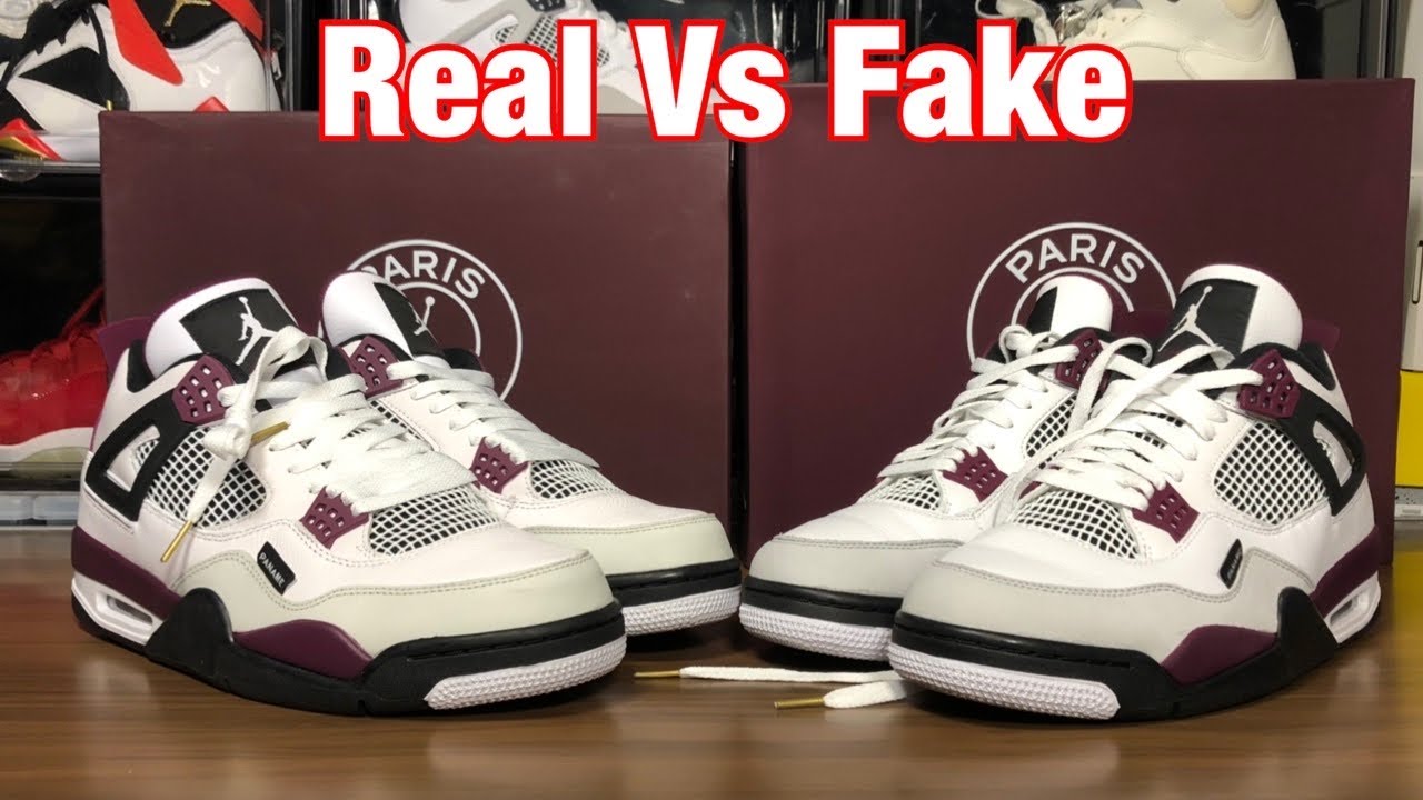 Air Jordan 4 PSG Real Vs Fake Review W 