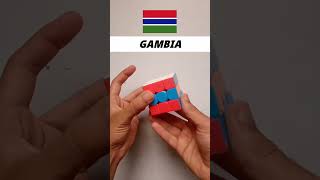 How to make a GAMBIA flag in cube 3x3 #RUBIC#shorts