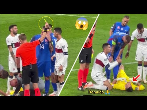 Cristiano Ronaldo Almost kill Slovakia Goalkeeper!!?⚽??