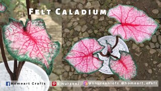 #DIY Felt Caladium - How to Make Caladium Plants Out of Felt - S Nuraeni