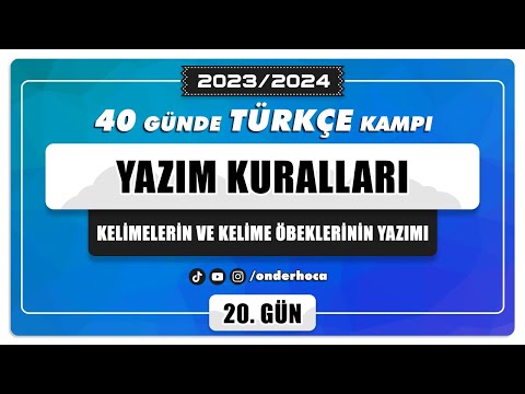 107) YAZIM KURALLARI - KELİMELERİN VE KELİME ÖBEKLERİNİN YAZIMI / SORU ÇÖZÜMÜ / Önder Hoca