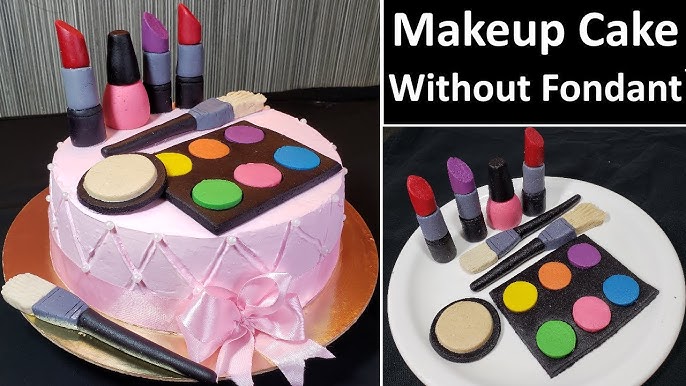 Make Up Kit Cake Topper Fondant