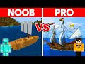 Minecraft : NOOB Vs PRO BIG BOAT BUILD CHALLENGE