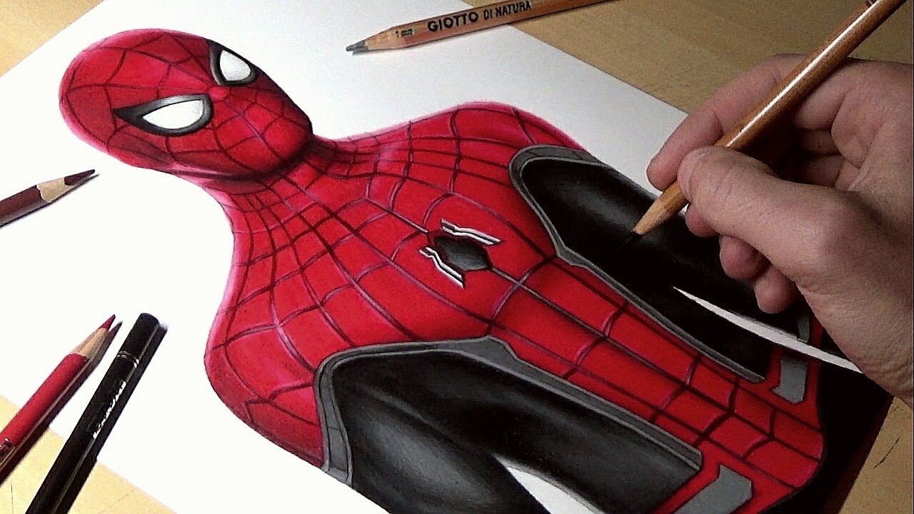 Drawing Spider Man Far From Home Youtube