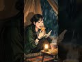 mukbang camping vlog #asmr #rain #ghiblistyle