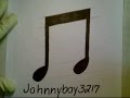 How To Draw A Music Note Symbol Sign Easy Tattoo Como dibujar una nota de la musical step by step