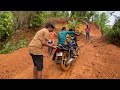 Offroading hero bike with 4 people