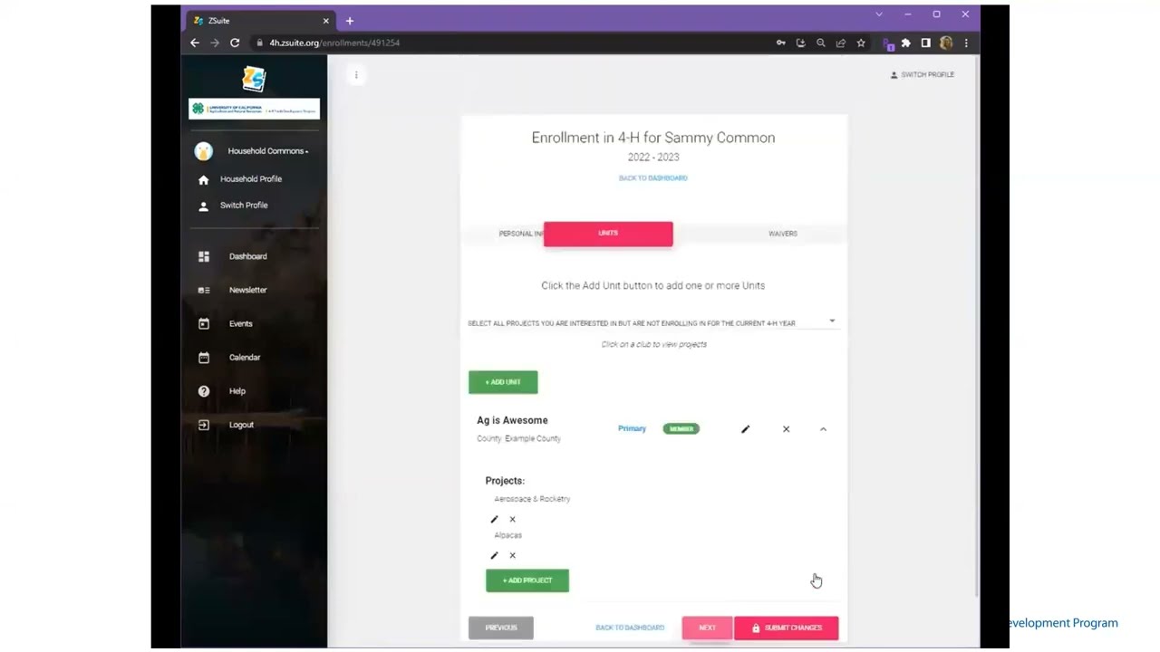 CA 4-H Resource Center - Enrollment