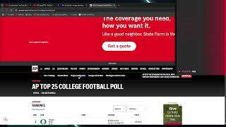 College FootBall AP To 25 Reaction