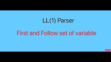 First and follow set