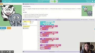 Code.org - CSD Unit 3, Lesson 8: Sprite Properties - Interactive Animations and Games (