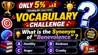 Can You Score 20/20? 🎯 | Synonym Quiz Challenge | Vocabulary Practice Set | Exams PYQs Practice 