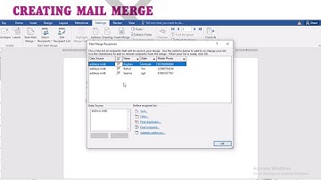 Word  Table and Mail Merge Class  5  ch  6 Part   3