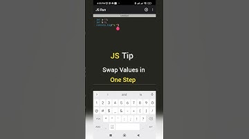 Swap Values in one Step in JavaScript | Destructuring Assignment for Swapping in JS| JavaScript Tips