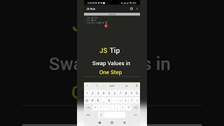 Swap Values in one Step in JavaScript | Destructuring Assignment for Swapping in JS| JavaScript Tips