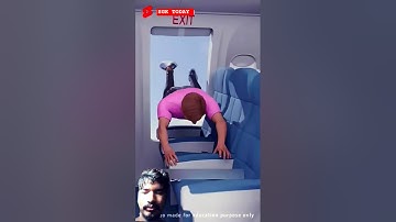 What happen if an emergency exit door is open during flight in mid air? #3danimation #shorts