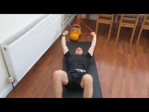Supine band lat pulldown