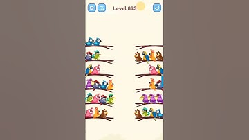 Bird Sort Color game level 893 solution #shorts
