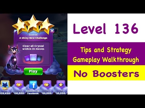 Bejeweled Stars Level 136 Tips and Strategy Gameplay Walkthrough No Boosters