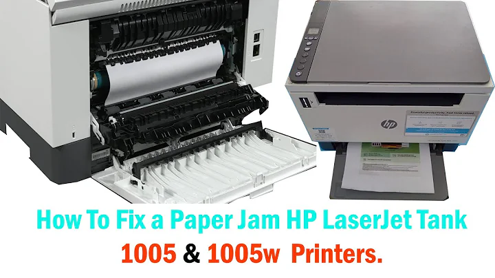 How to Fix a Paper Jam HP LaserJet Tank 1005, 1005w Printers | HP laser Tank Printer Paper Jam ||