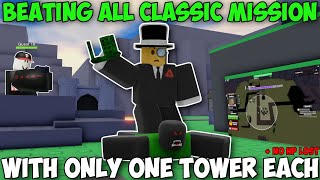 Beating All Event Mission Only Using One Tower! | Roblox: Tower Defense Simulator