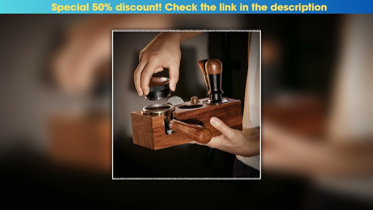Discount 58mm Coffee Tamper Station Wooden Solid Wood Base for Storing Italian Coffee Machine Acces