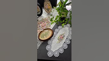 Elegant Tatting Lace Tablecloth Customization #tatting #lace #homedecor #handmade #frivolite