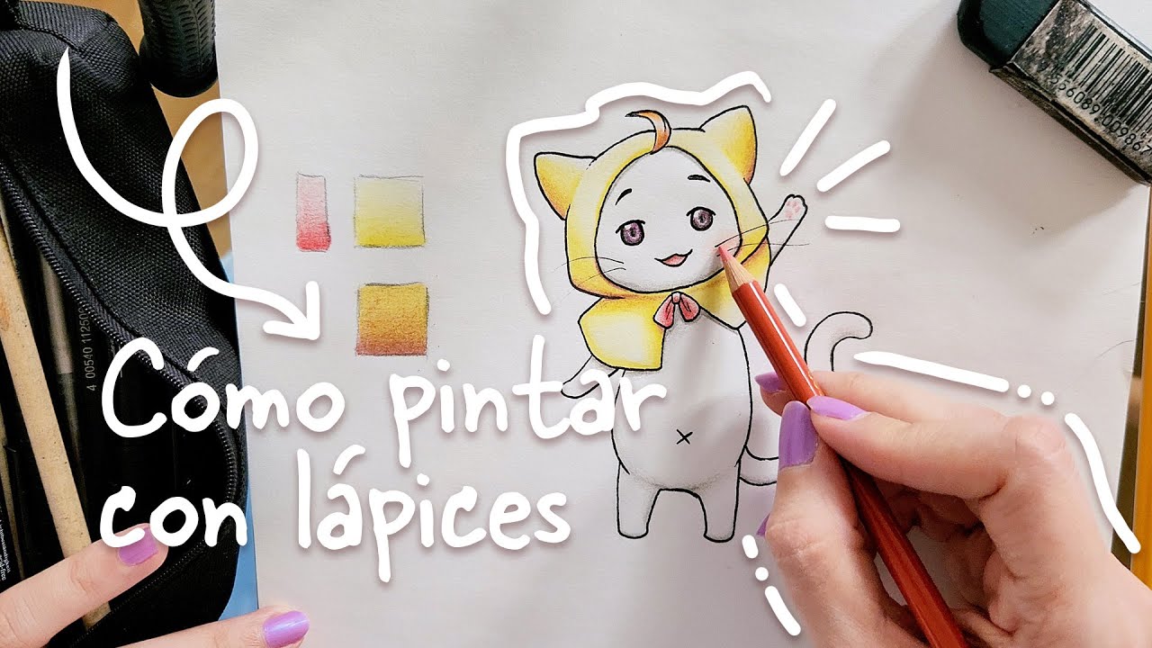 Como pinto con lapices de colores | Tutorial PASO A PASO