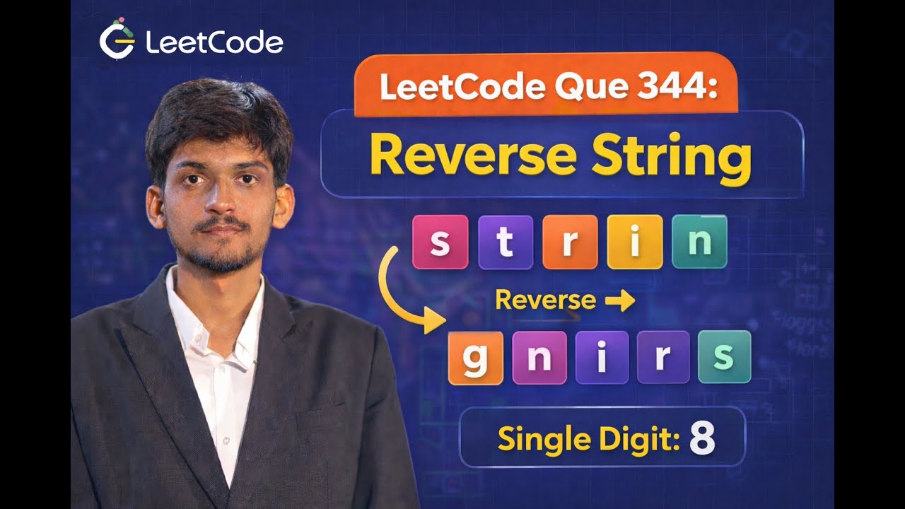 LeetCode Problem 344 - Reverse String | Easy Two Pointer Solution | C++