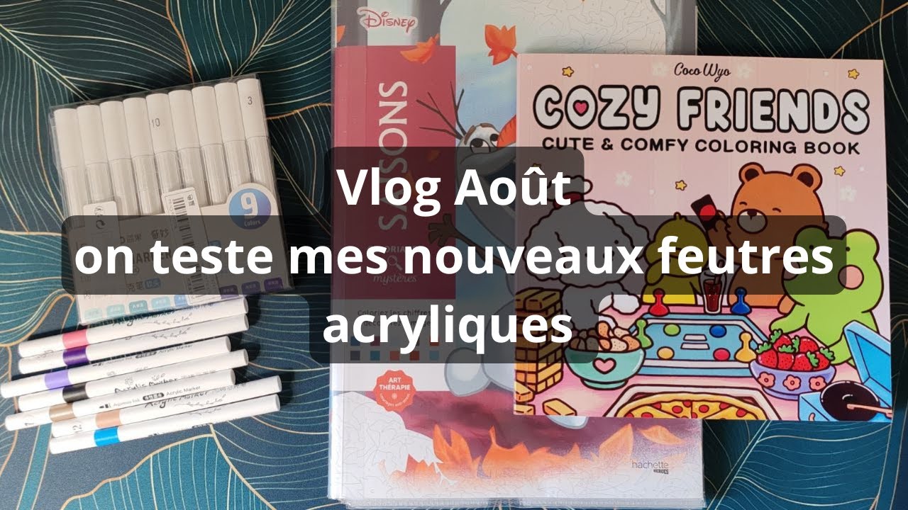 Vlog Août on teste mes nouveaux feutres acryliques