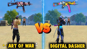 UMP - ART OF WAR VS UMP - DIGITAL DASHER DAMAGE ABILITY TEST | BEST UMP SKIN - GARENA FREE FIRE
