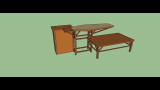 Meja Setrika   (Wood Ironing Table   wardrobe   table)