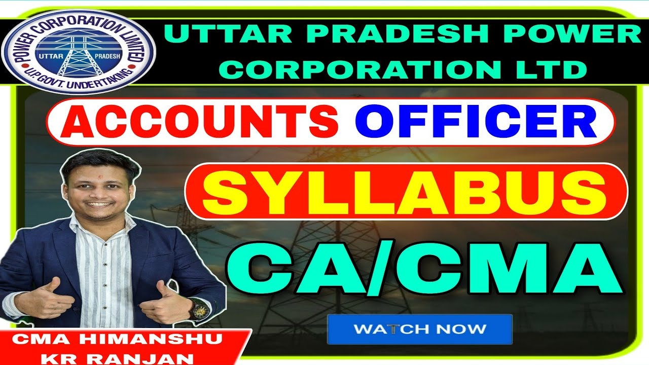 UPPCL | ACCOUNTS OFFICER | SYLLABUS | CA JOBS | CMA JOBS | PREVIOUS YEAR QUESTION PAPER |