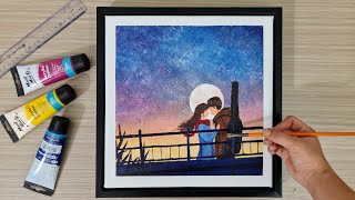 Whispers of Friends Under the Moonlight / Acrylic painting / Art paintings / GTG Art