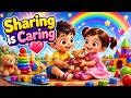 Sharing is Caring ❤️ | Kids Song About Friendship &amp; Kindness #baby #kidssongs #sharing #rhymes