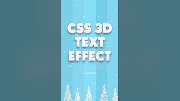 CSS Only 3D Text Effect for Stunning Web Design