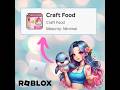 Craft food | Game Try | Roblox