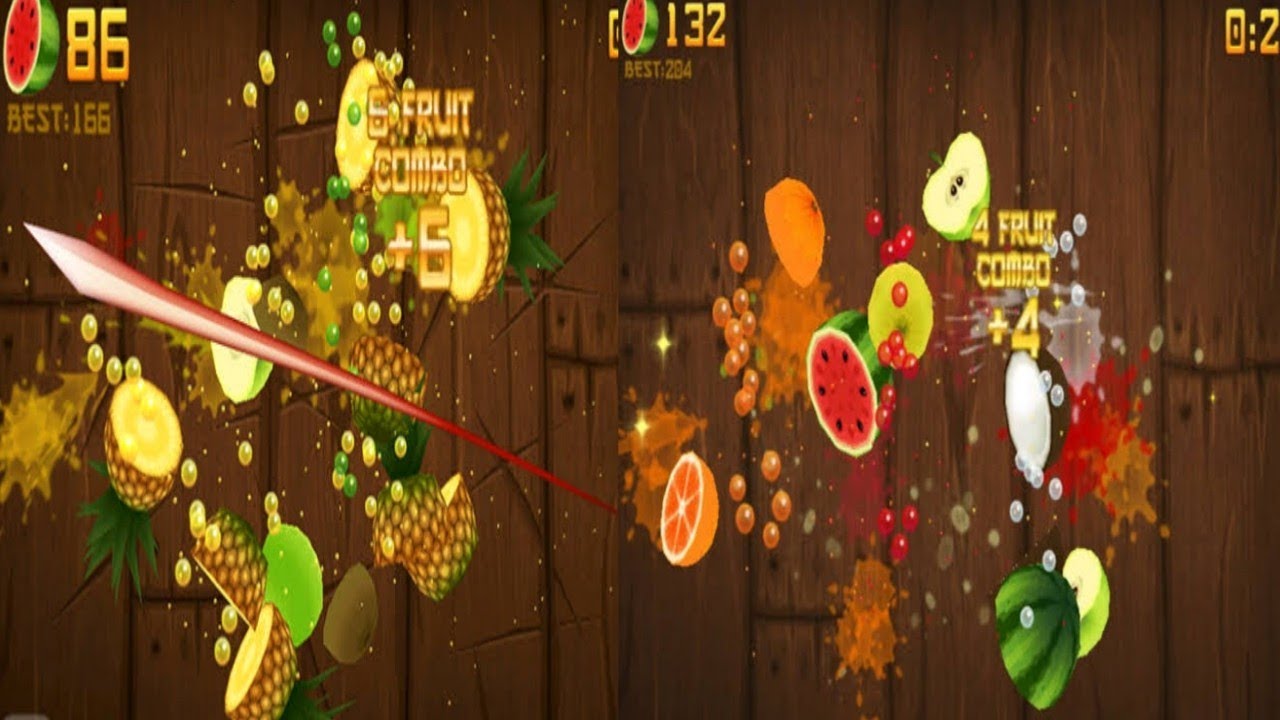 Fruit Ninja!🍉🍓⚔️! Slicing Gameplay! Really Satisfying And Relaxing ASMR!