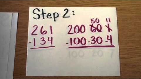 Subtracting 3-digit numbers using the Expanded Method