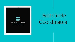 Trades Math - Bolt Circle Coordinates