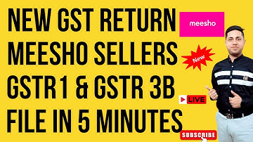 How to file Meesho GST Return ? || Meesho GST Filing|| #meesho #gst Meesho Seller GSTR 1 Filing.
