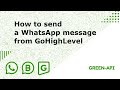 How to send a WhatsApp message from GoHighLevel