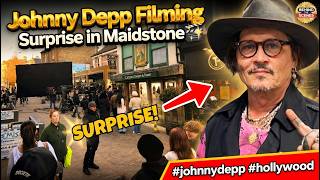 Johnny Depp Filming Surprise in Maidstone 🎬✨ #johnnydepp #hollywood