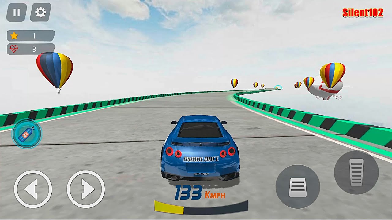 Ambulance Car Stunts: Mega Ramp Stunt Car Games  - Impossible Car Tracks 3d - Android Gameplay