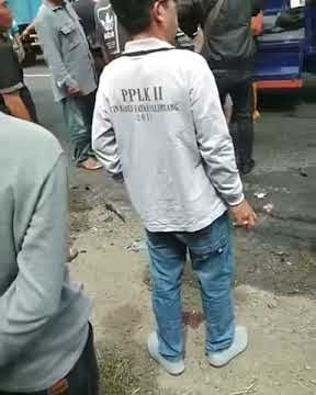 Kecelakaan adu kambing motor vs mobil di lintas prabumulih palembang