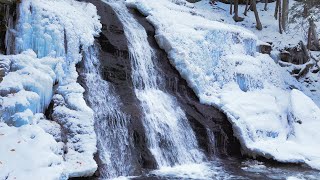 Soothing Waterfall on a Snowy Winter Day | Water Sounds for Sleeping screenshot 2